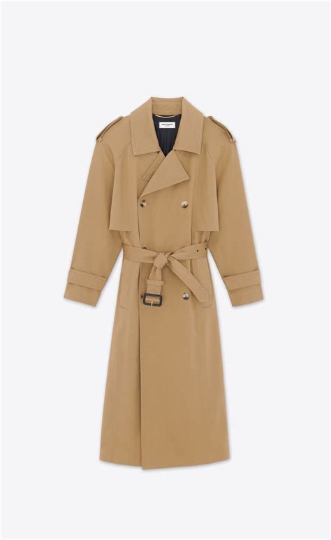 ysl double breasted detachable panel|Coat in wool satin flannel .